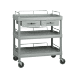 ترولي ثلاث ارفف فايبر مع درج كوري